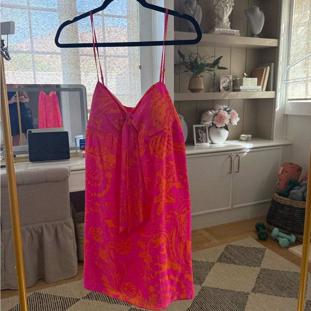 Lilly Pulitzer Pink and Orange Silk Dress